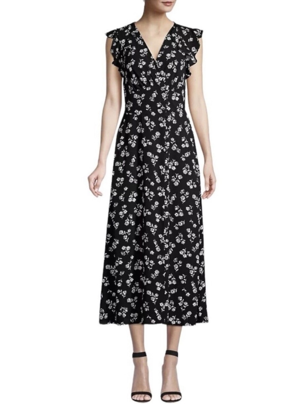 Kate Spade Nerissa Dandelion Floral Ruffle Dress Size 4